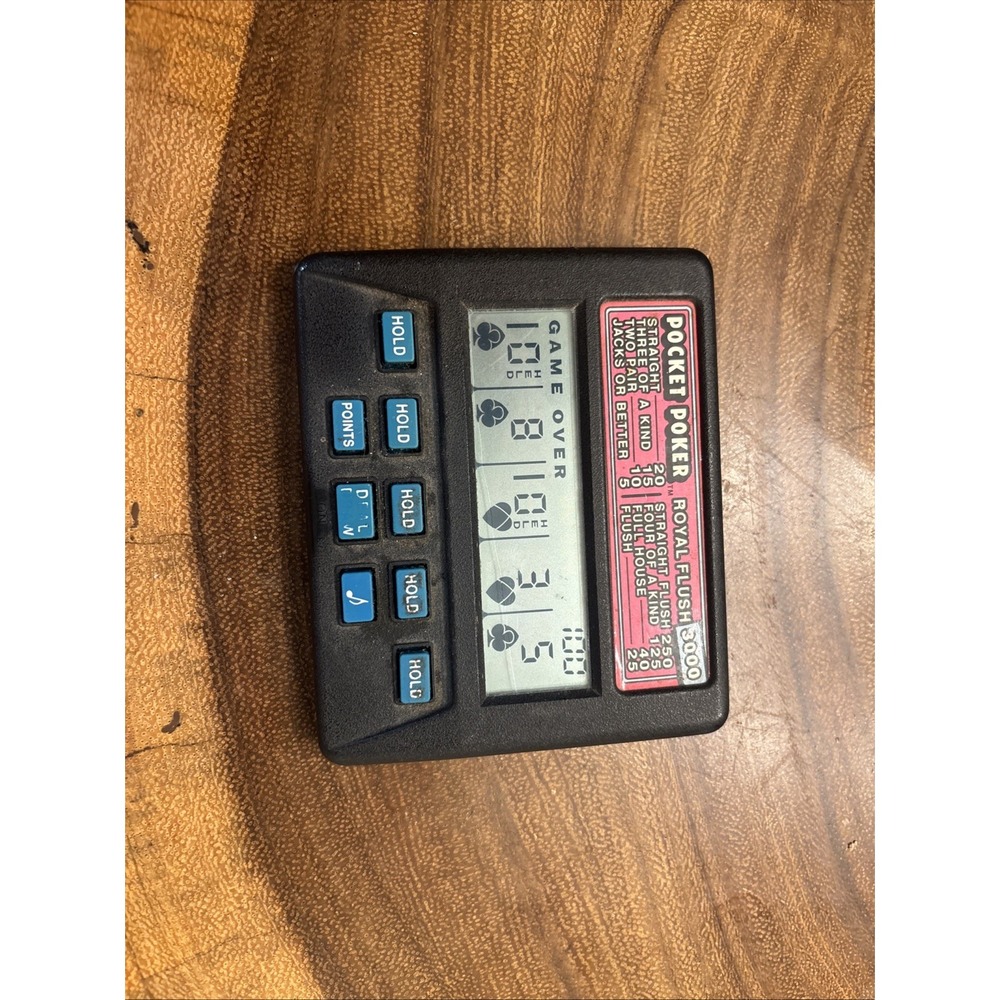 Radica Pocket Poker Royal Flush 3000 Model #1310 Tested & Works Great!